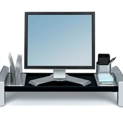 Fellowes® Professional Series Flat Panel Workstation, Black/Silver