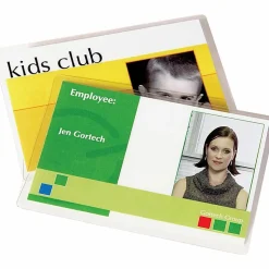 Fellowes Punched ID Card/Clip Glossy Laminating Pouches - 3.88
