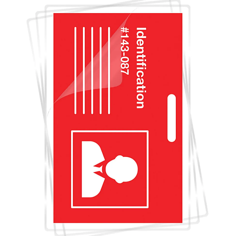 Fellowes Punched ID Card Glossy Thermal Laminating Pouches - 3.88"x 5 mil Thickness - Glossy - - 52016, 10/Pack