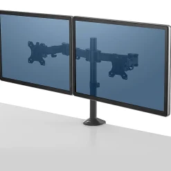 Fellowes® Reflex Dual Monitor Arms, 21-3/4