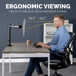 Fellowes® Reflex Dual Monitor Arms, 21-3/4