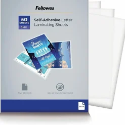 Fellowes Self-Adhesive Laminating Sheets, 9.25