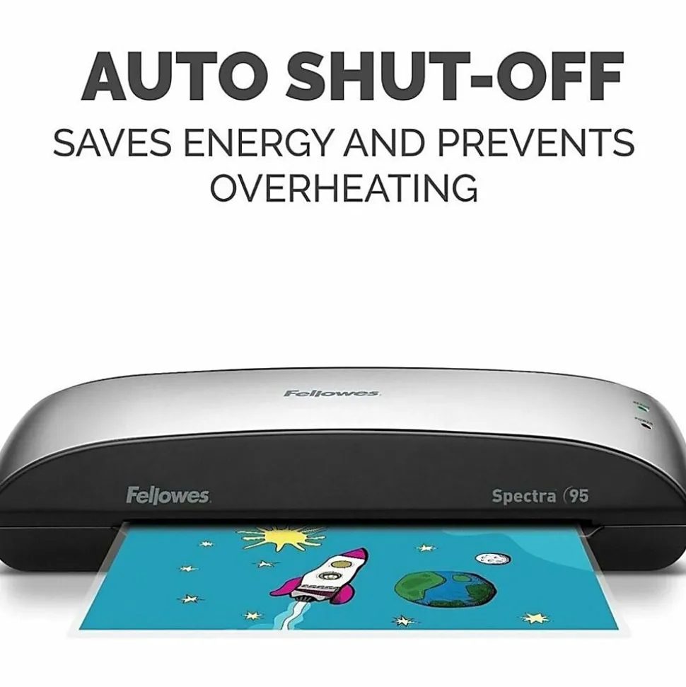 Fellowes® Spectra™ 95 Laminator With Combo Kit, 9 1/2" Entry Width, 3"H x 14 1/2"W x 7"D, Silver/Black