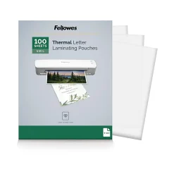 Fellowes® Thermal Laminating Pouches, Letter, 5 mil, 11 1/2