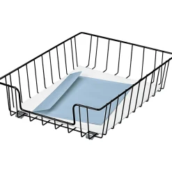 Fellowes® Wire Desktop 3" Letter Tray, 3"H x 10"W x 14.1"D, Steel, Stackable, Black,1Each