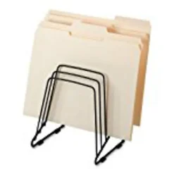 Fellowes Wire Step File® II, 5 Compartment(s), 8.3"H x 7.3"W x 6"D, Desktop, Black, Steel, 1Each