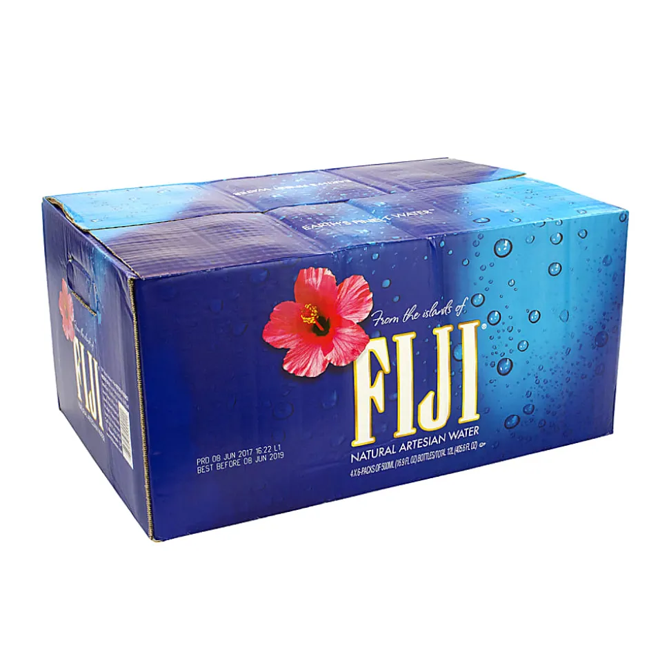 Fiji Natural Artesian Water, 16.9 Oz, Pack Of 24 Bottles