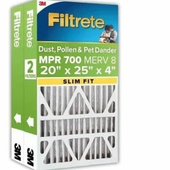 Filtrete™ 20 x 25 x 4 Air Filter, 2 HVAC Filters, MPR 700, MERV 8, Easy on Airflow, Dust, Pollen & Pet Dander, 12 Month AC and Furnace Filters