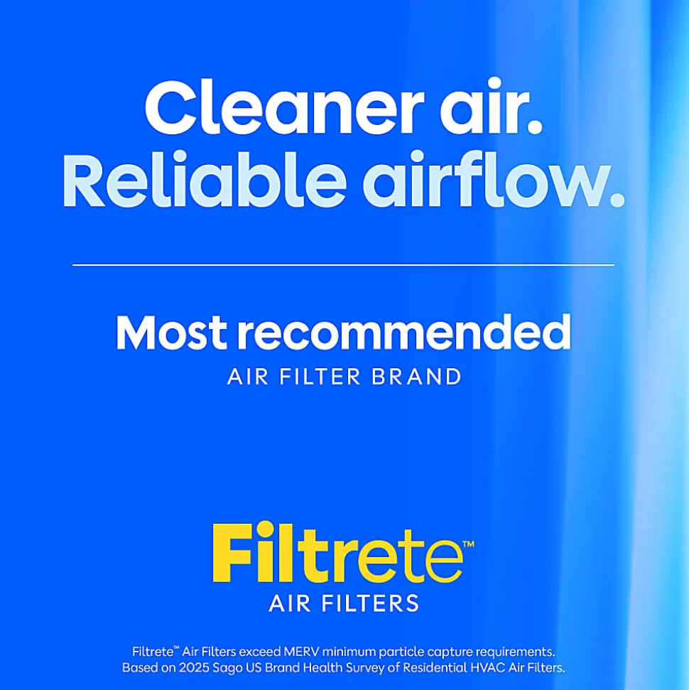 Filtrete™ 20 x 25 x2 Air Filter, 12 HVAC Filters, MPR 700, MERV 8, Optimized HVAC Airflow, Dust, Pollen & Pet Dander, 3 Month AC and Furnace Filters