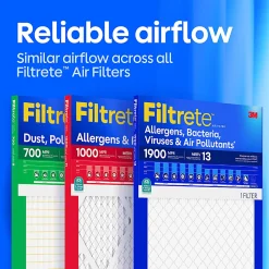 Filtrete™ 20 x 20 x 2 Air Filter, 12 HVAC Filters, MPR 700, MERV 8, Optimized HVAC Airflow, Dust, Pollen & Pet Dander, 3 Month AC and Furnace Filters