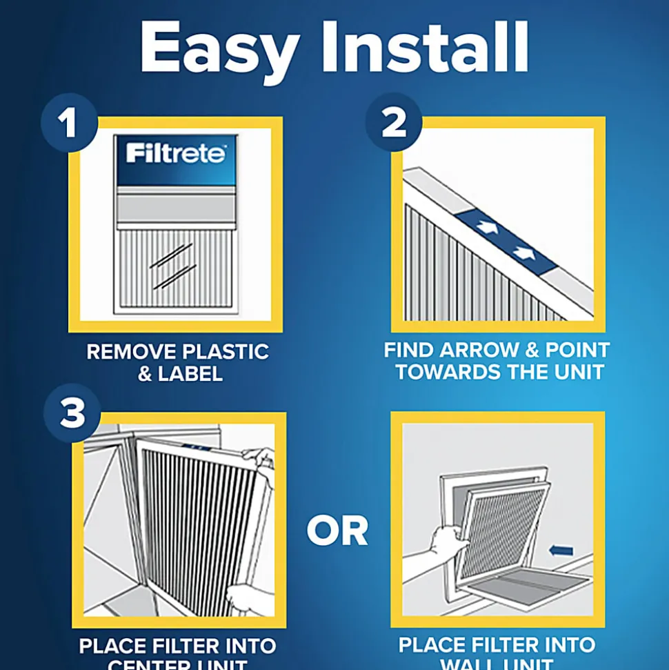 Filtrete™ 16 x 16 x 1 Air Filter, 12 HVAC Filters, MPR 700, MERV 8, Optimized HVAC Airflow, Dust, Pollen & Pet Dander, 3 Month AC and Furnace Filters