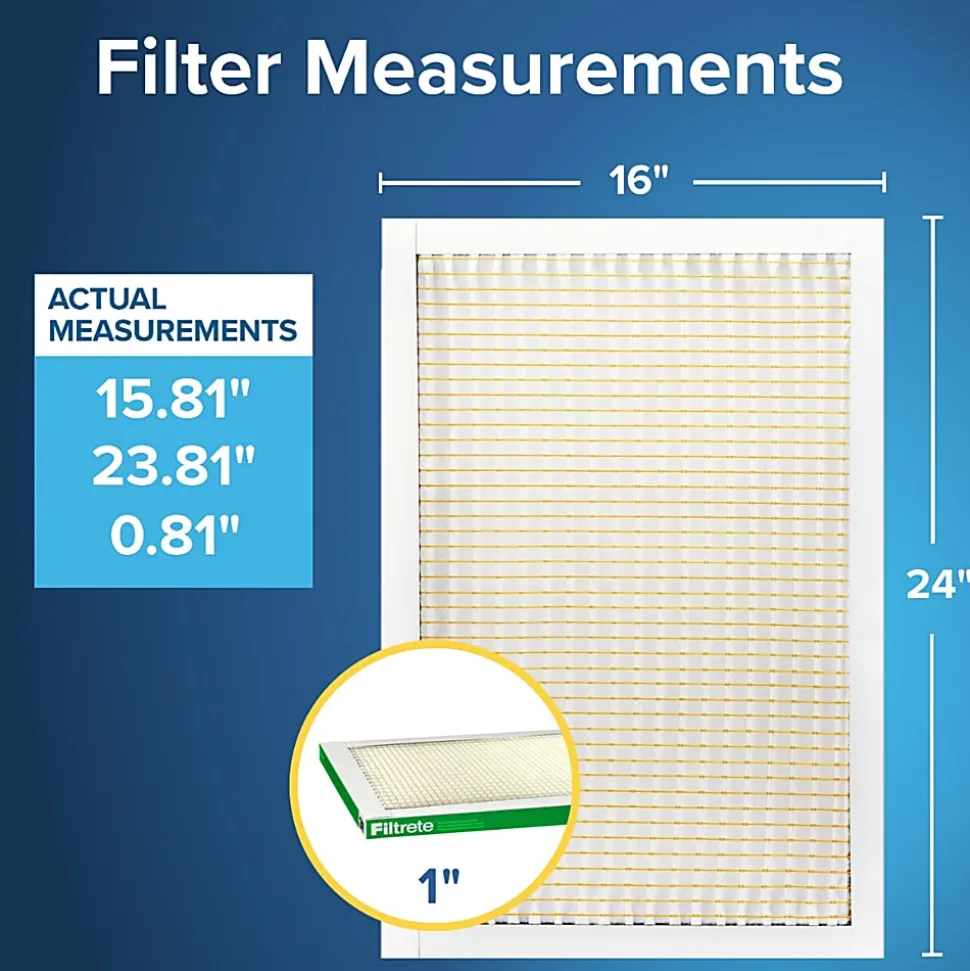 Filtrete™ 16 x 24 x 1 Air Filter, 6 HVAC Filters, MPR 700, MERV 8, Optimized HVAC Airflow, Dust, Pollen & Pet Dander, 3 Month AC and Furnace Filters