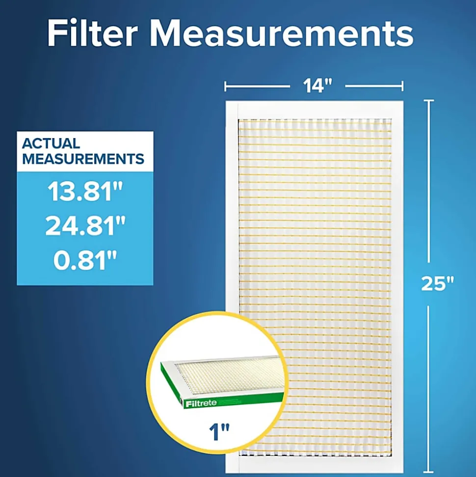 Filtrete™ 14 x 25 x 1 Air Filter, 6 HVAC Filters, MPR 700, MERV 8, Optimized HVAC Airflow, Dust, Pollen & Pet Dander, 3 Month AC and Furnace Filters
