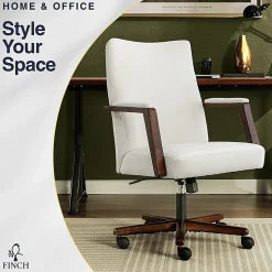 Finch NEO ONE Ergonomic Fabric Hi-Back Executive Office Chair, Cream