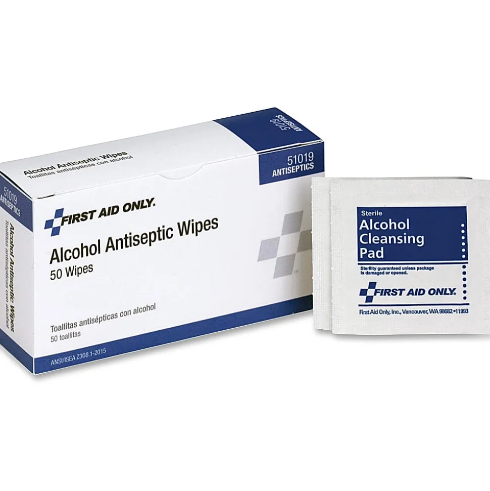 First Aid Only First Aid Alcohol Pads, Box of 50