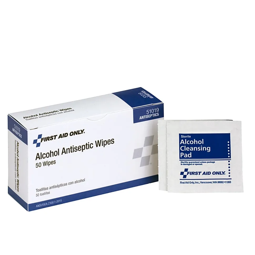First Aid Only First Aid Alcohol Pads, Box of 50