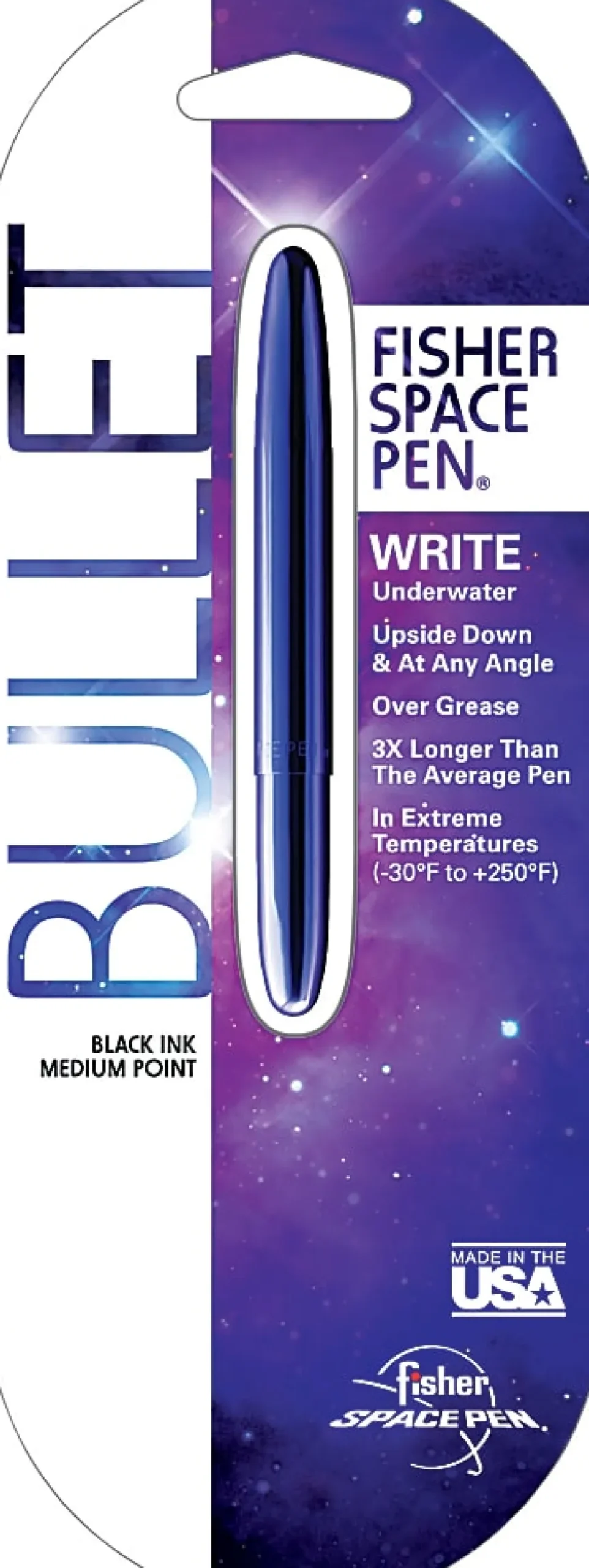 Fisher Bullet Space Pen, Assorted Barrels, Black Ink