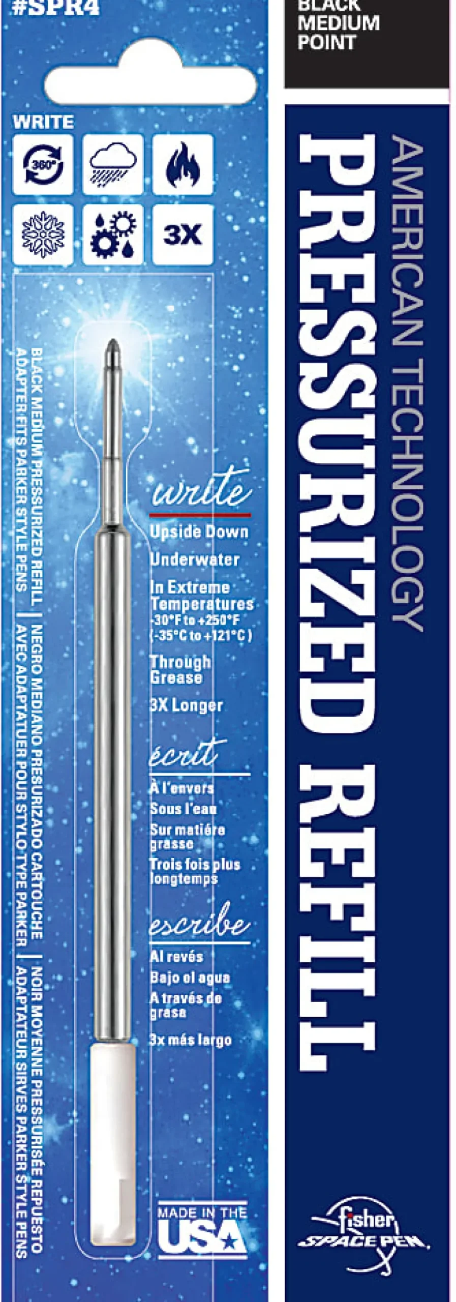 Fisher Space Pen® Refill, Medium Point, 1.1 mm, Black