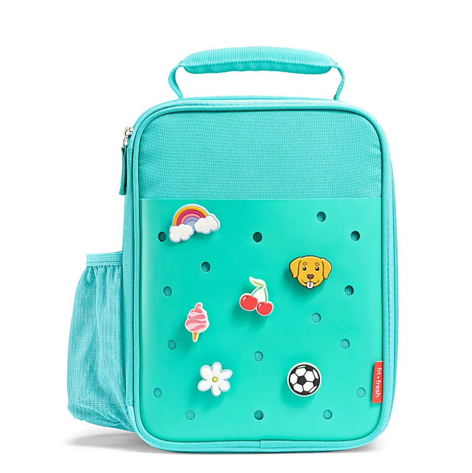 Fit & Fresh Baylee Charm Lunch Bag, 10”H x 4”W x 7-1/2”D, Teal