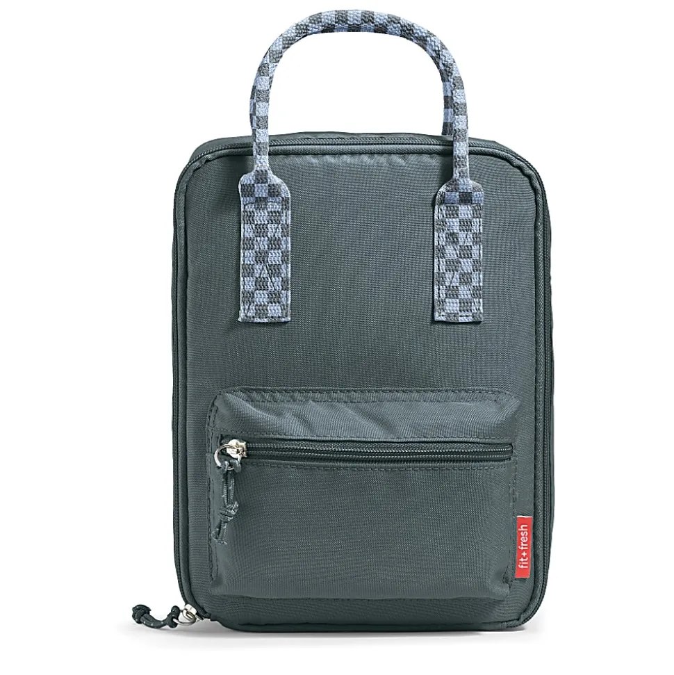 Fit & Fresh Connor Insulated Lunch Tote, 10-1/2”H x 8”W x 4-1/2”D, Boulder Gray