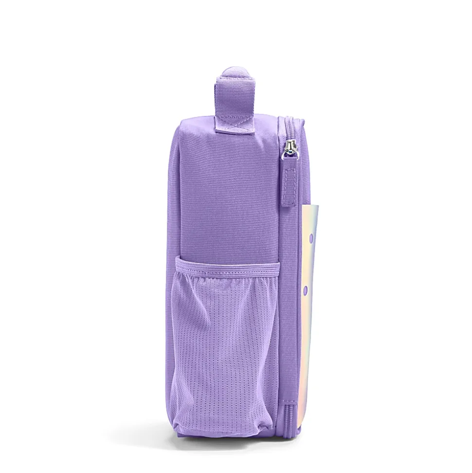 Fit & Fresh Holographic Baylee Charm Lunch Bag, 10”H x 7-1/2”W x 4”D, Mauve