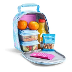 Fit & Fresh Mermaid Kit Lunch Bag, 9-1/4”H x 4-1/4”W x 7-3/4”D, Pink/Blue
