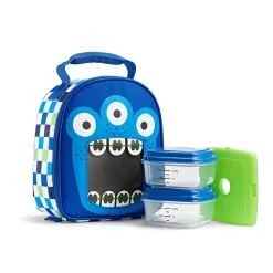 Fit & Fresh Monster Kit Lunch Bag, 9-1/4”H x 4-1/4”W x 7-3/4”D, Blue