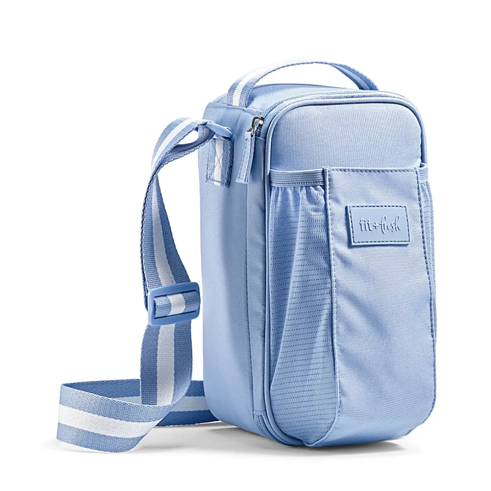 Fit & Fresh Nina Bottle Bag, 10”H x 4”W x 5-1/2”D, Light Blue