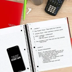 Five Star® Advance Wirebound Notebook, 8-1/2" x 11-3/4", 5 Subject, College Ruled, 200 Pages (100 Sheets), Assorted Colors