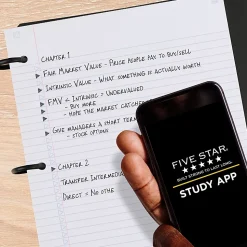 Five Star Flex® Refillable Notebook Plus Study App, 60 Sheets, College Ruled, Color Chosen For You