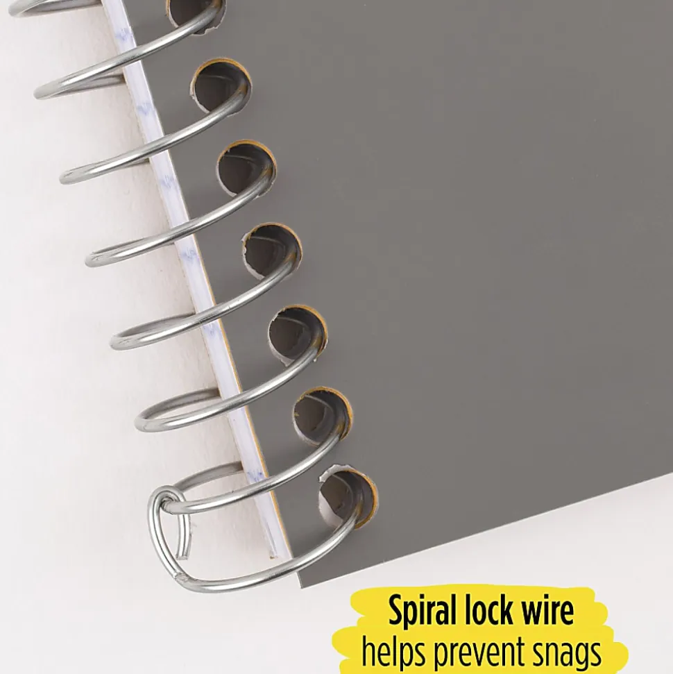 Five Star® Personal Spiral Notebook, College Ruled, 4 3/8" x 7", Gray
