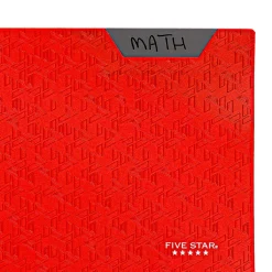 Five Star® 2-Pocket Stay-Put Plastic Folder, Fire Red
