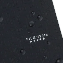 Five Star® 2-Pocket Stay-Put Plastic Folder, Black