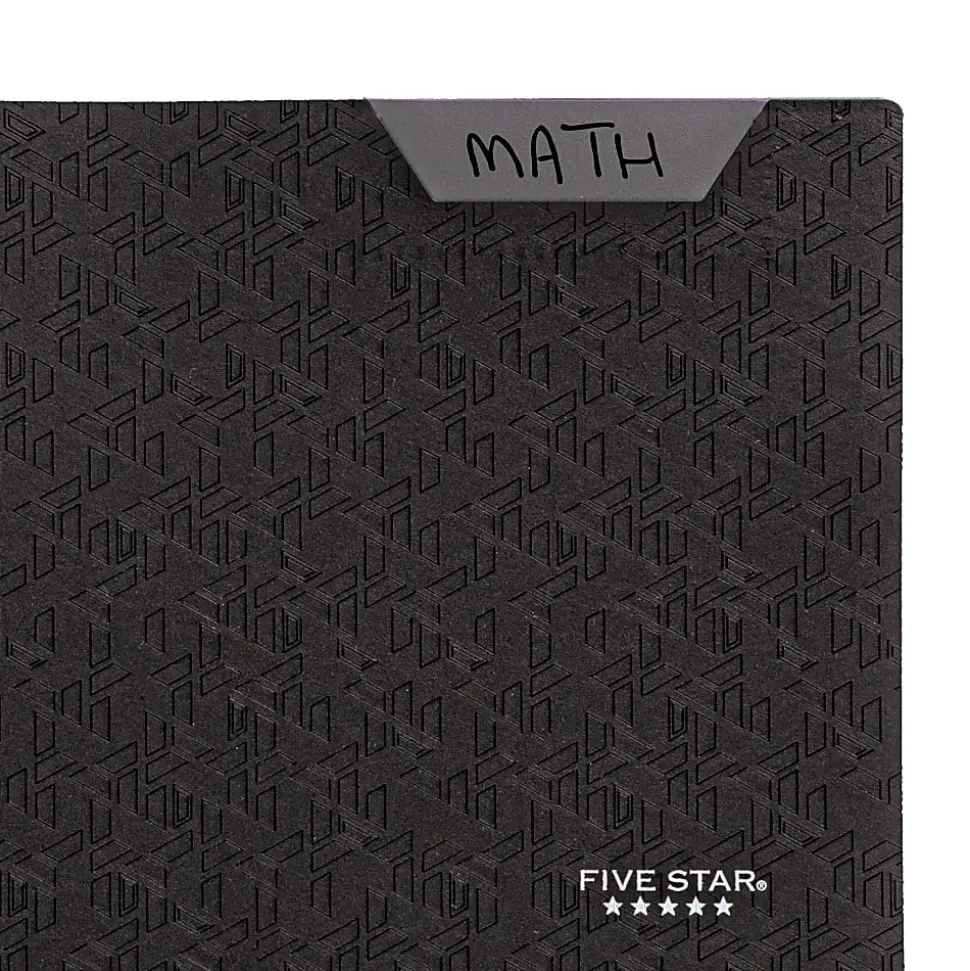 Five Star® 2-Pocket Stay-Put Plastic Folder, Black