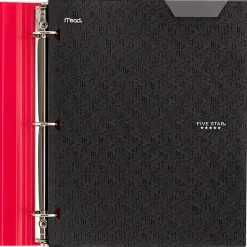 Five Star® 2-Pocket Stay-Put Plastic Folder, Black