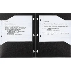 Five Star® 2-Pocket Stay-Put Plastic Folder, Black