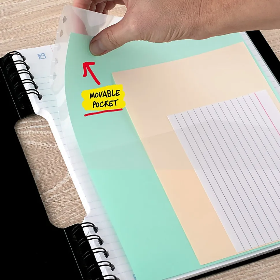 Five Star® Reusable Notebook Plus Study App, College Ruled, 8 1/2" x 11", Black