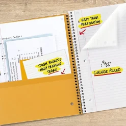 Five Star® Spiral Notebook Plus Study App, 1 Subject, College Ruled, 8 1/2