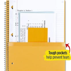 Five Star® Wirebound Notebook Plus Study App, 3 Subject, College Ruled, 8 1/2