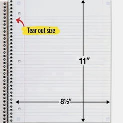 Five Star® Wirebound Notebook Plus Study App, 3 Subject, College Ruled, 8 1/2