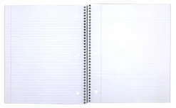 Five Star® Wirebound Notebook Plus Study App, 1 Subject, College Ruled, 8 1/2" x 11", 100 Sheets, Fire Red