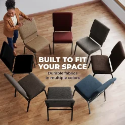 Flash Furniture Advantage Church Chair, Jute/Black