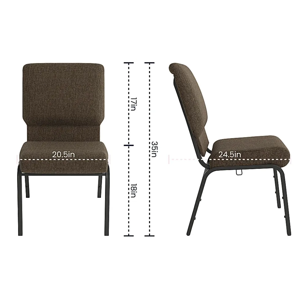 Flash Furniture Advantage Church Chair, Jute/Black
