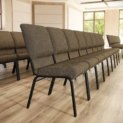 Flash Furniture Advantage Church Chair, Jute/Black