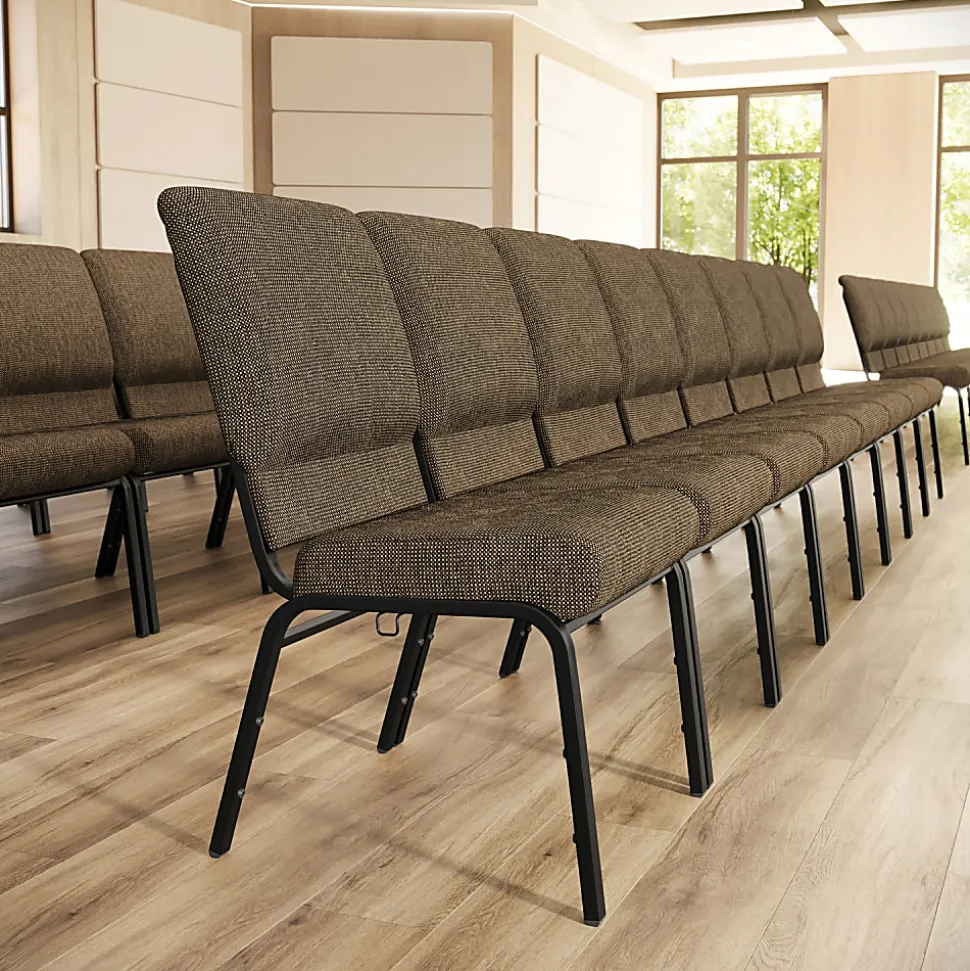Flash Furniture Advantage Church Chair, Jute/Black