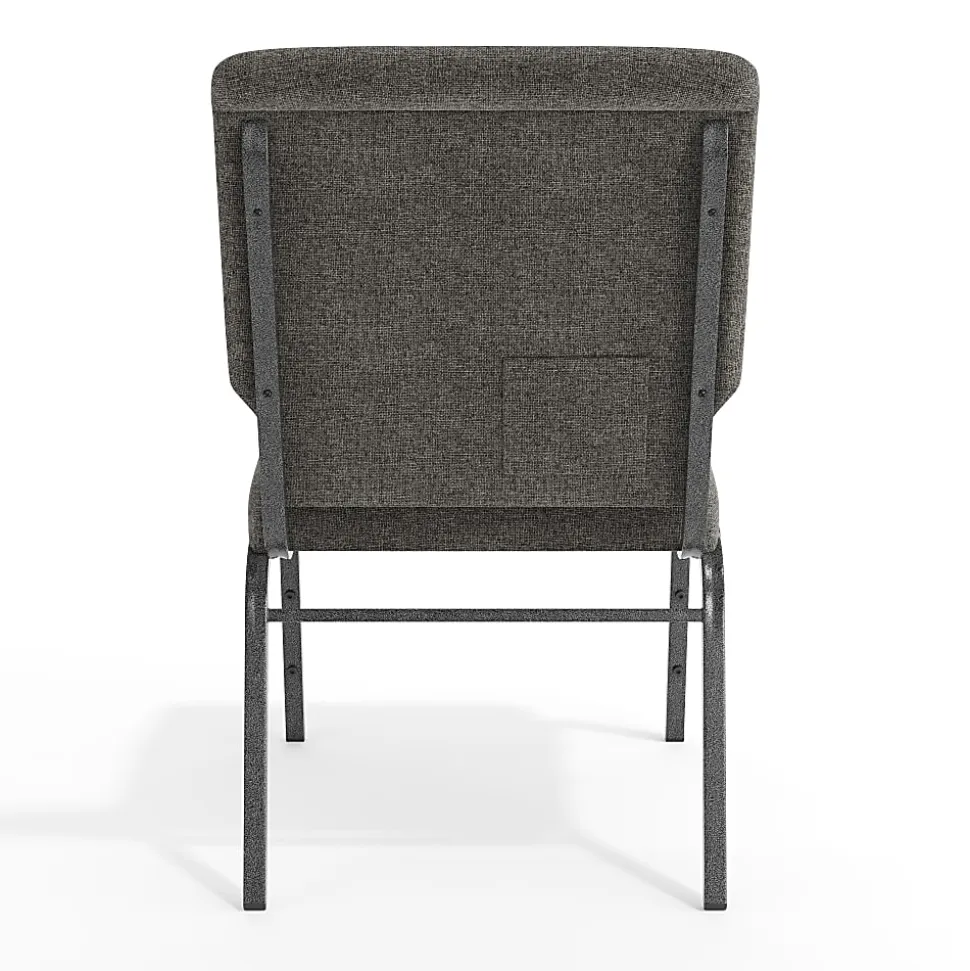 Flash Furniture Advantage Church Chair, Charcoal Gray/Silver Vein, PCHT111