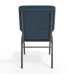 Flash Furniture Advantage Church Chair, Navy/Silver Vein