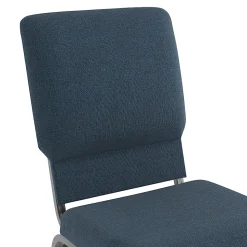 Flash Furniture Advantage Church Chair, Navy/Silver Vein