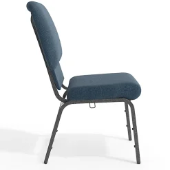 Flash Furniture Advantage Church Chair, Navy/Silver Vein