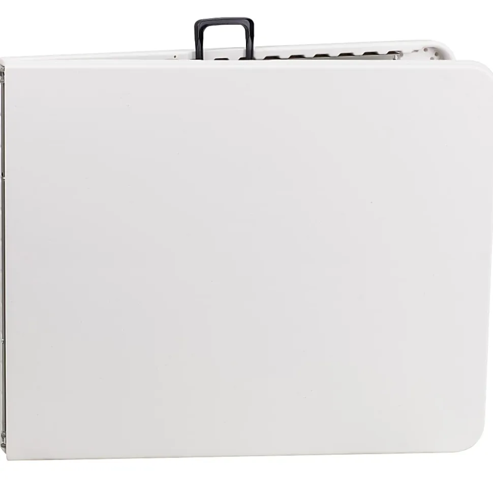 Flash Furniture Bi-Fold Plastic Banquet And Event Table, 29"H x 30"W x 72"D, Granite White
